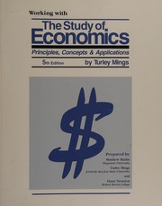 Cover of Working With the Study of Economics by Turley Mings