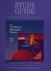 Front cover of Study guide to accompany Gitman Principles of managerial finance by KRUEGER