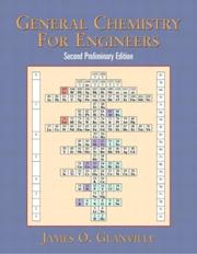 Front cover of General chemistry for engineers by James O. Glanville