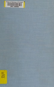 Front cover of Christians in a technological era by Hugh C. White