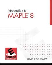 Front cover of Introduction to Maple 8 by David I. Schwartz