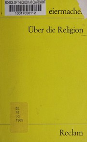 Cover of Über die Religion by Friedrich Schleiermacher