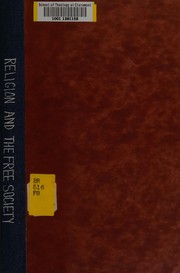 Cover of Religion and the free society by William Lee Miller
