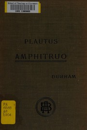 Front cover of Amphitruo by Titus Maccius Plautus