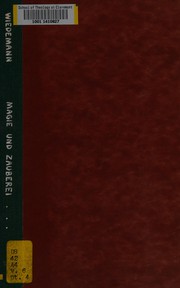 Cover of Magie und zauberei im alten Ägypten by Alfred Wiedemann
