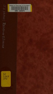 Cover of Religion and ethics by James F. Drane