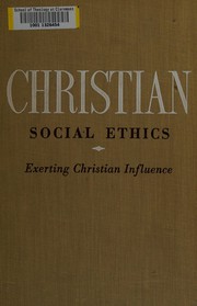 Front cover of Christian social ethics by Albert Terrill Rasmussen