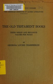 Front cover of The Old Testament books by Georgia Louise Chamberlin