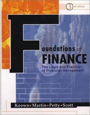 Cover of Foundations of Finance by Arthur J. Keown