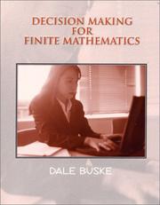 Front cover of Decision Making For Finite Math by Dale Buske