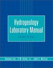 Front cover of Hydrogeology Laboratory Manual (2nd Edition) by Keenan Lee