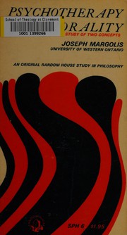 Cover of Psychotherapy & morality by Joseph Margolis