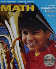 Front cover of Math Grade K Teacher's Edtion Volume 1 Chapters 1-6 by randall i. charles