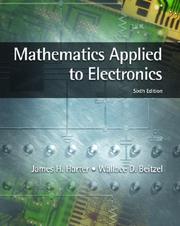 Cover of Mathematics applied to electronics by James H. Harter