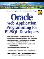 Cover of Oracle Web Application Programming for PL/SQL Developers by Susan Boardman
