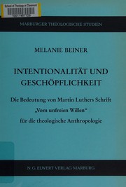 Front cover of Intentionalität und Geschöpflichkeit by Melanie Beiner