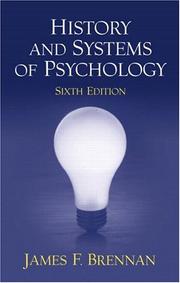 Cover of History and Systems of Psychology by James F. Brennan
