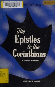 Cover of The Epistles to the Corinthians by Herschel H. Hobbs