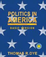 Cover of Politics in America, Basic Version by Thomas R. Dye