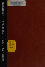 Cover of The Bible in East Germany by Edwin Hanton Robertson