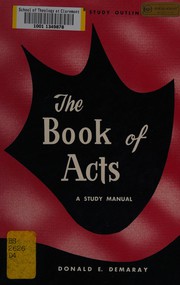 Front cover of The book of Acts by Donald L. Demaray