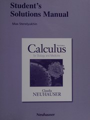 Cover of Student Solutions Manual for Calculus for Biology and Medicine by Claudia Neuhauser