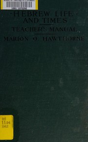 Front cover of Hebrew life and times, teacher's manual by Marion O. Hawthorne