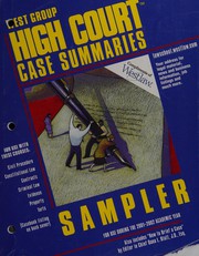 Cover of West Group high court case summaries by Dana L. Blatt