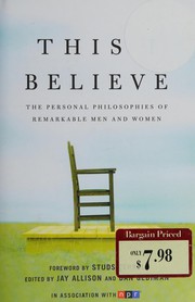 Cover of This I believe by Jay Allison