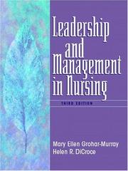 Front cover of Leadership and management in nursing by Mary Ellen Grohar-Murray