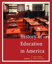 Front cover of History of education in America by John D. Pulliam