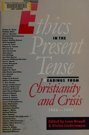 Front cover of Ethics in the Present Tense by Vivian Lindermayer