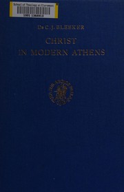 Cover of Christ in modern Athens by Claas Jouco Bleeker