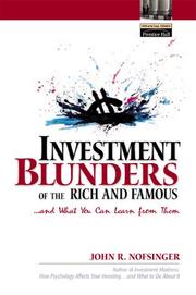 Cover of Investment Blunders of the Rich and Famous...and What You Can Learn From Them by John R. Nofsinger