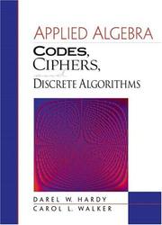Cover of Applied algebra by Darel W. Hardy