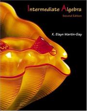 Cover of Intermediate algebra by K. Elayn Martin-Gay