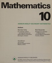 Front cover of Mathematics 10 (Addison-Wesley Secondary Mathematics) by B. Kelly