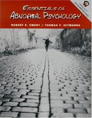 Front cover of Essentials of Abnormal Psychology by Robert E. Emery