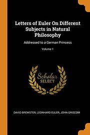 Cover of Letters of Euler on different subjects in natural philosophy by Leonhard Euler