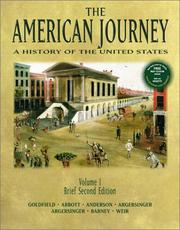 Cover of American Journey Vol. 1 by David R. Goldfield