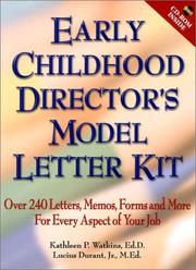 Front cover of Early Childhood Director's Model Letter Kit by Kathleen Pullan Watkins