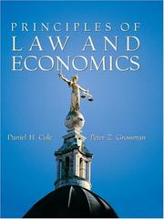 Front cover of Principles of Law and Economics by Daniel H. Cole