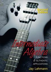 Cover of Intermediate Algebra by Jay Lehmann