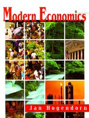 Front cover of Modern economics by Jan S. Hogendorn