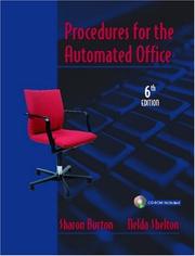 Front cover of Procedures for the Automated Office (6th Edition) by Sharon Burton