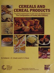Front cover of Cereals and cereal products by R. A. McCance