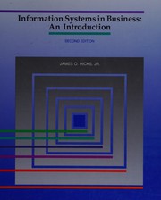 Cover of Information systems in business by James O. Hicks