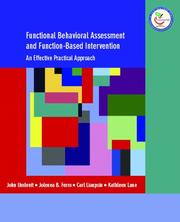 Cover of Functional behavioral assessment and function-based intervention by John Umbreit