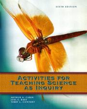 Front cover of Activities for Teaching science as inquiry by Arthur A. Carin