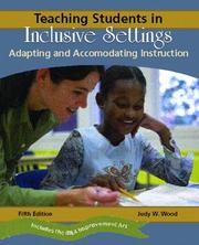 Cover of Teaching students in inclusive settings by Judy W. Wood